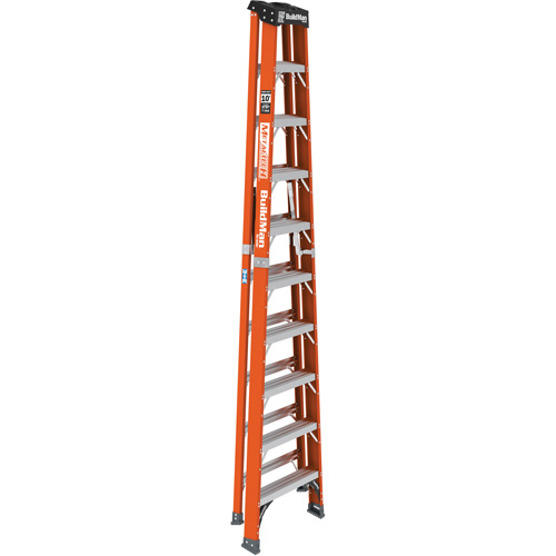 Step Ladder, 10', Fibreglass, 375 lbs. Capacity, Type 1AA NTL Industrial