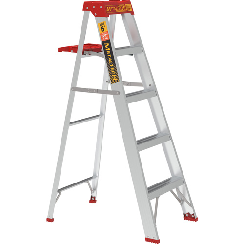 Step Ladder with Paint Tray, 5', Aluminum, 200 lbs. Capacity, Type 3 NTL Industrial