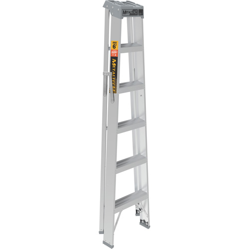 Step Ladder, 6', Aluminum, 225 lbs. Capacity, Type 2 NTL Industrial