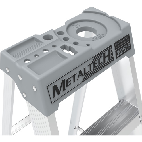 Step Ladder with Paint Tray, 8', Aluminum, 225 lbs. Capacity, Type 2 NTL Industrial