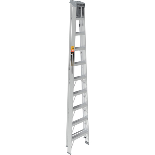 Step Ladder with Paint Tray, 10', Aluminum, 225 lbs. Capacity, Type 2 NTL Industrial