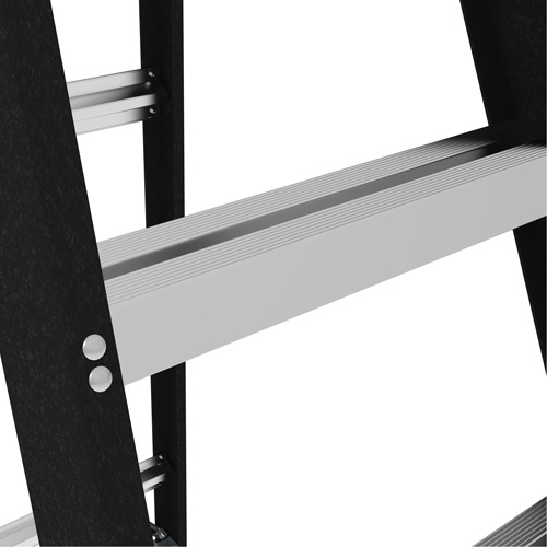 Step Ladder with Paint Tray, 4', Fibreglass, 250 lbs. Capacity, Type 1 NTL Industrial