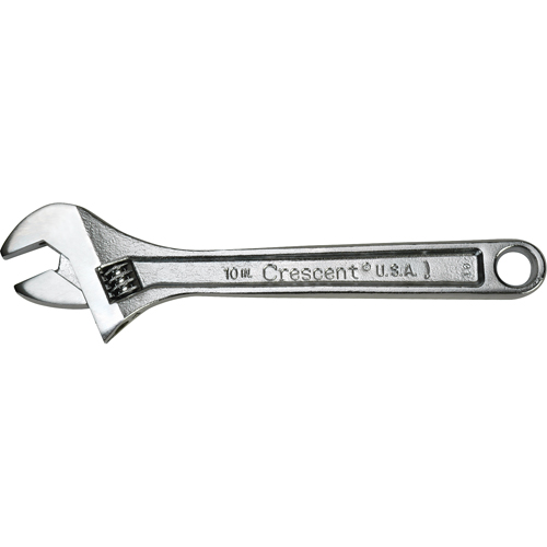 Crescent Adjustable Wrenches, 10" L, 1-5/16" Max Width, Chrome NTL Industrial