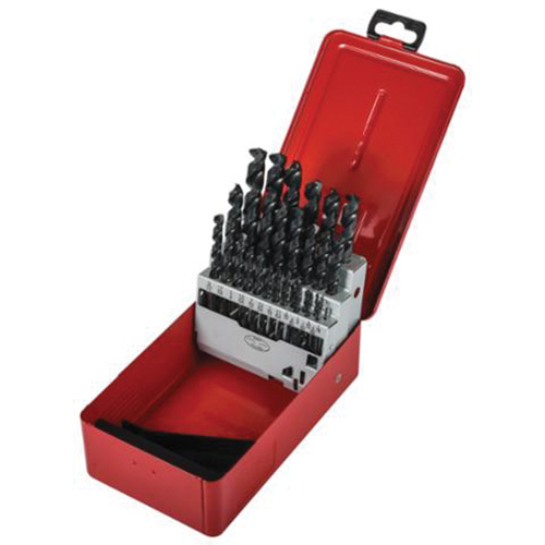 Jeu de forets courts, 29 morceaux, Acier rapide NTL Industrial
