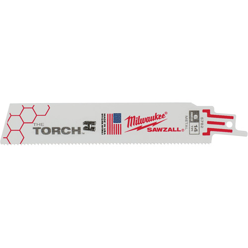 The Torch Sawzall&reg; Blades, Bi-Metal, 14 TPI, 6" L x 1" W NTL Industrial