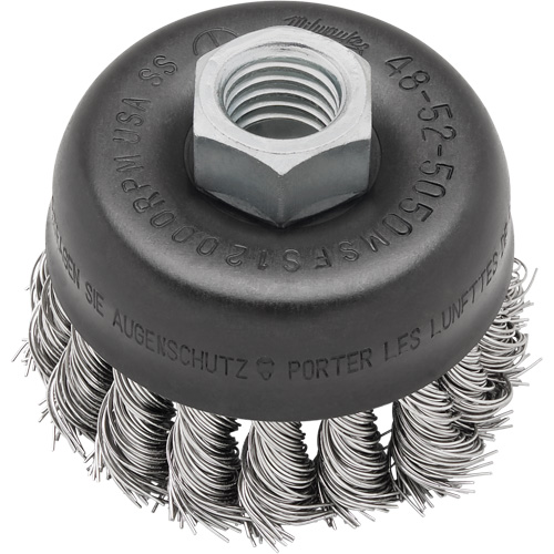 Brosse-boisseau &agrave; fils nou&eacute;s en acier au carbone NTL Industrial