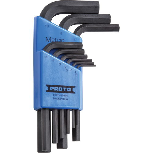 Short-Arm Hex Key Set, 9 Pcs., Metric NTL Industrial