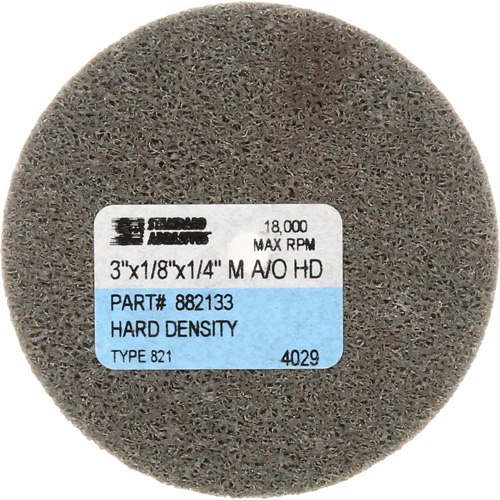 Standard Abrasives Unitized Wheel, 3" x 1/4", 1/4" Arbor, Fine Grit, Aluminum Oxide NTL Industrial