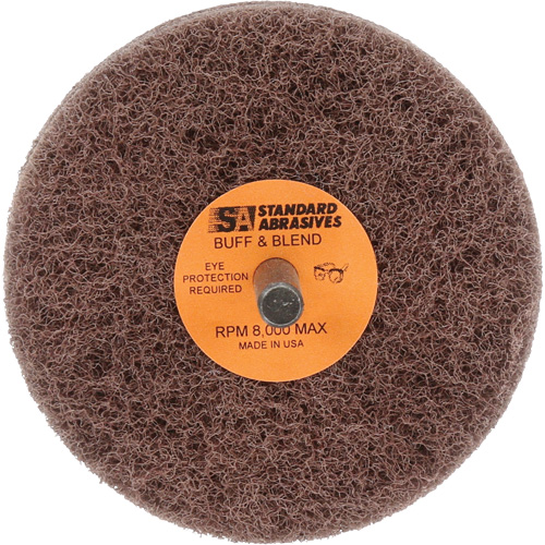 Standard Abrasives Buff & Blend Wheel, 3" Dia. x 2" W, 1/4" Arbor, Aluminum Oxide NTL Industrial