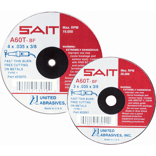 Cut-Off Wheel, 7" x 0.045", 7/8" Arbor, Type 27, Aluminum Oxide/Ceramic, 8500 RPM NTL Industrial