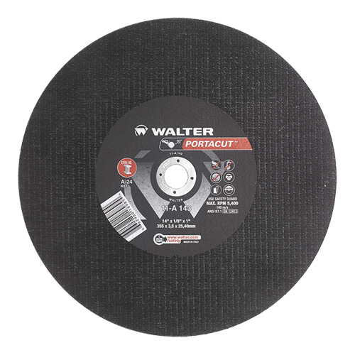 Portacut High Speed Cut-Off Wheel, 14" x 1/8", 1" Arbor, Type 1, Aluminum Oxide, 5400 RPM NTL Industrial