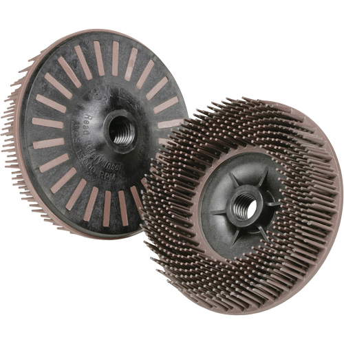 Disques radiaux bristle pour meuleuses angulaires Scotch-Brite, C&eacute;ramique, Grain 36, 4-1/2" dia. NTL Industrial