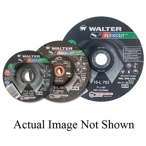 FLEXCUT Grinding Wheel, 3", 36 Grit, Aluminum Oxide, 3/8", 20400 RPM, Type 29 NTL Industrial