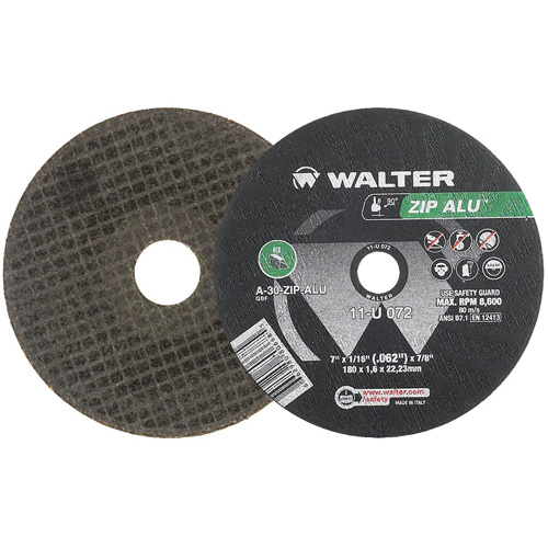 Zip Alu Cut-Off Wheel, 7" x 3/64", 7/8" Arbor, Type 1, Aluminum Oxide, 8600 RPM NTL Industrial