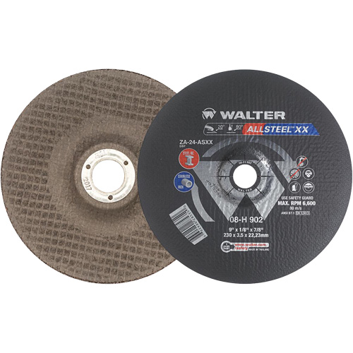 Allsteel XX Depressed Centre Grinding Wheels, 9" x 1/8", 7/8" Arbor, Type 27 NTL Industrial