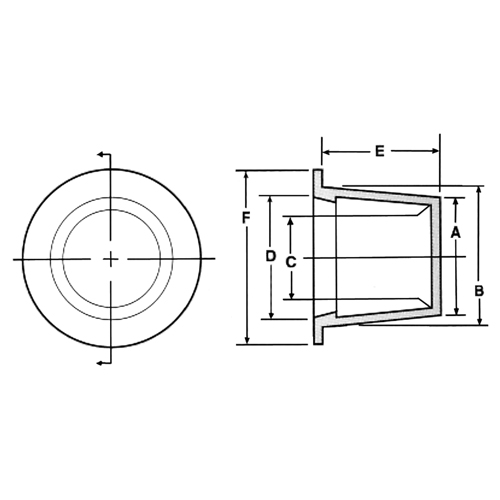 Bouchon en plastique, 1/2" dia. NTL Industrial
