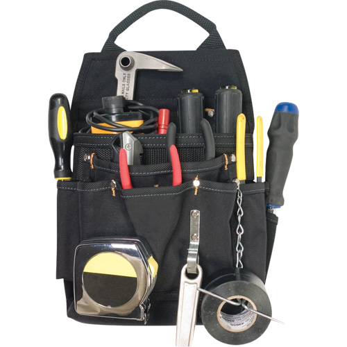 Professional Electrician's Pouches, Multiple Tool Holder, Polyester, 11 Pockets NTL Industrial