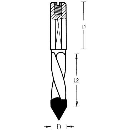 Through-Hole Carbide Tipped Drill, 5 mm Diameter NTL Industrial
