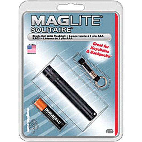 Solitaire&reg; Flashlights, Incandescent, 2 Lumens, AAA Batteries NTL Industrial