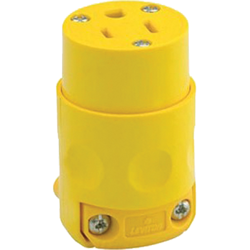 Commercial Grade Straight Blade Connector, 5-15R, Plastic NTL Industrial
