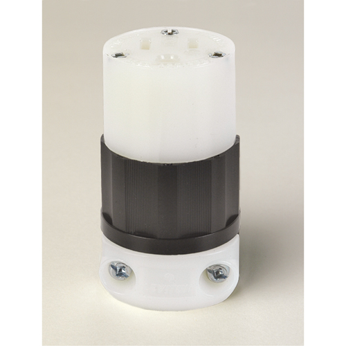 Grounding Straight Blade Connector, 5-15R, Nylon NTL Industrial