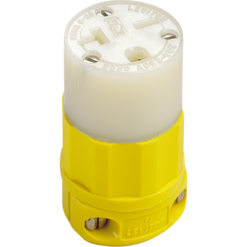2-Pole 3-Wire Grounding Straight Blade Connector, 5-20P, Nylon NTL Industrial