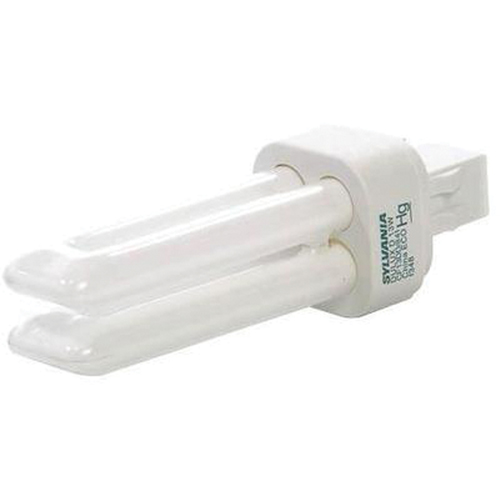 Compact Flourescent Lamp, D (T4), 13 W, 2700 K, GX23-2 Base, 10000 hrs. NTL Industrial