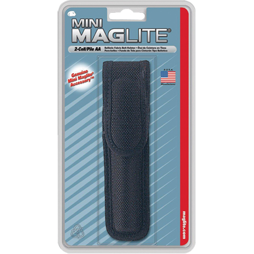 &eacute;tui de ceinture en nylon pour lampe de poche &agrave; 2 piles AA, Porte-lampe de poche, Nylon, 1 Poches NTL Industrial