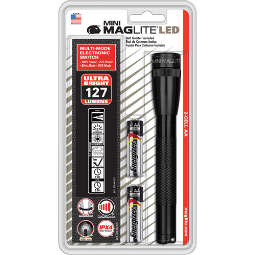 Mini&reg; Flashlights, LED, 97 Lumens, AA Batteries NTL Industrial