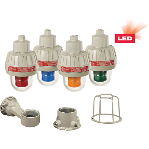 Explosion-Proof LED Warning Lights With XLT Technology, Continuous/Flashing, Amber NTL Industrial
