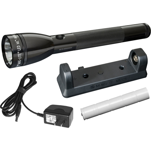 ML125 Flashlight, LED, 186 Lumens, Rechargeable Batteries NTL Industrial