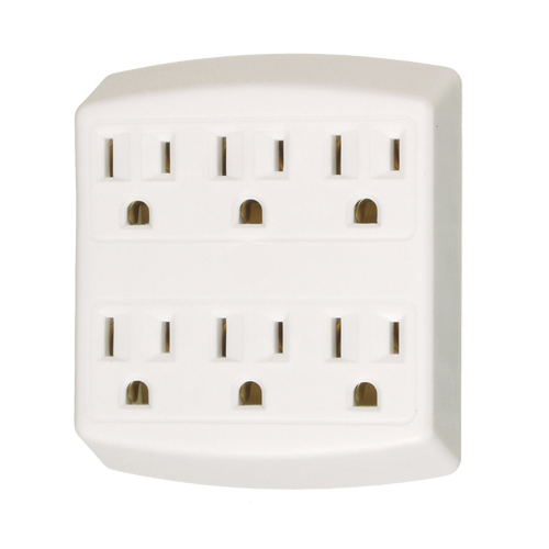 Adaptors, 6 Outlet(s), 15 Amps, 1875 W, 125 NTL Industrial