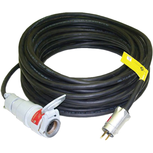 Heavy-Duty Neoprene Extension Cords, Indoor/Outdoor, SOOW, 12/3 AWG, 15 A, 50' NTL Industrial