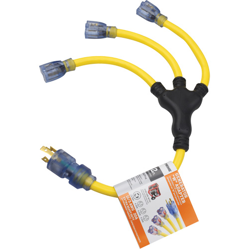 Adaptateurs pour g&eacute;n&eacute;ratrice, Ext&eacute;rieur, STOW, AWG 12/3, 30 A, 3 prise(s), 2' NTL Industrial