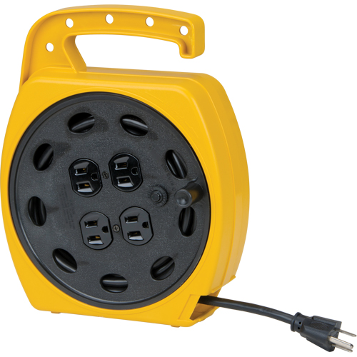 Wind-Up Extension Cord, 25', SJT, 16/3 Gauge, 10 A NTL Industrial