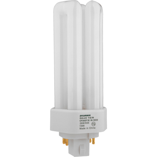 Lampe fluorescente compacte &agrave; tube triple Dulux D/E/IN Amalgam, T (T4), 42 W, 4100 K, Base G24Q-4, 16 000 h NTL Industrial