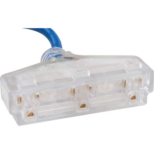 Cordon rallonge en caoutchouc TPE avec indicateur lumineux, Toutes saisons, SJEOW, AWG 14/3, 15 A, 3 prise(s), 25' NTL Industrial