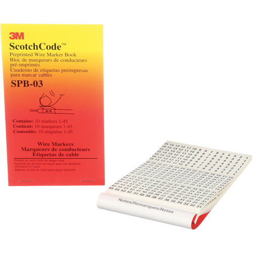 ScotchCode Pre-Printed Wire Marker Book NTL Industrial