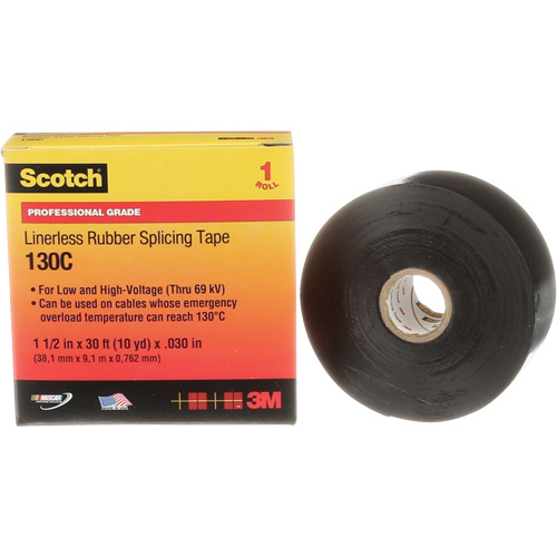 Ruban d'&eacute;pissure en caoutchouc sans doublure Scotch, 38 mm (1-1/2") " la, 9 m (30') " lo NTL Industrial