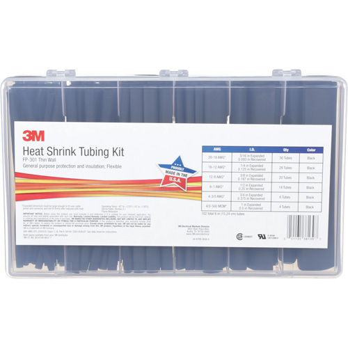 Heat Shrink Tubing, Thin Wall, 6", 1" (2.54cm) - 0.1875" (0.48cm) NTL Industrial