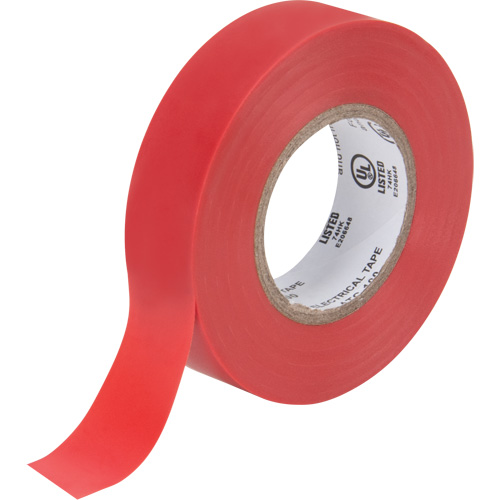 Electrical Tape, 19 mm (3/4") x 18 M (60'), Red, 7 mils NTL Industrial