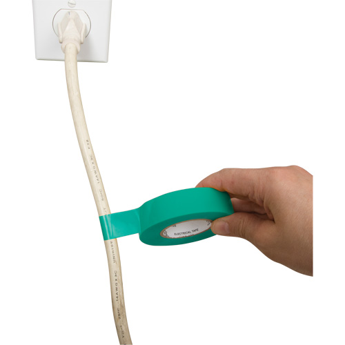 Electrical Tape, 19 mm (3/4") x 18 M (60'), Green, 7 mils NTL Industrial