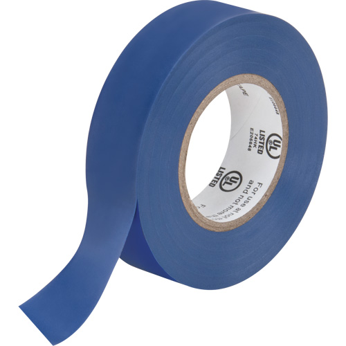 Electrical Tape, 19 mm (3/4") x 18 M (60'), Blue, 7 mils NTL Industrial
