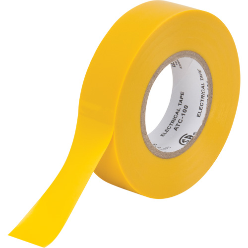 Ruban isolant, 19 mm (3/4") x 18 m (60'), Jaune, 7 mils NTL Industrial