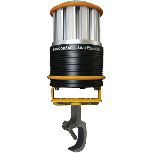 Lampe de travail portative Beacon360 GO avec support &agrave; pince, DEL, 45 W, 6000 lumens, Boîtier en Aluminium NTL Industrial