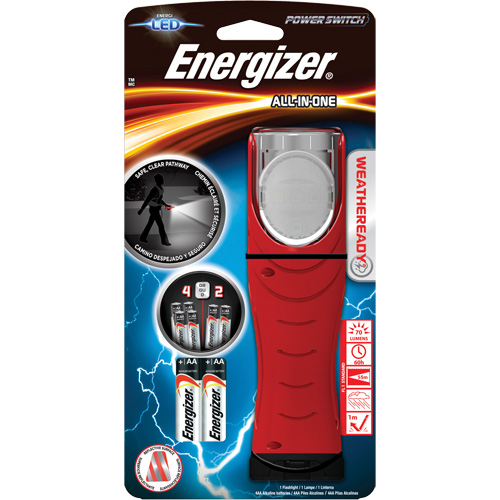 Lampe tout-en-un Weatheready, DEL, Piles AA, Aluminium/Plastique/Polym&egrave;re/Caoutchouc NTL Industrial