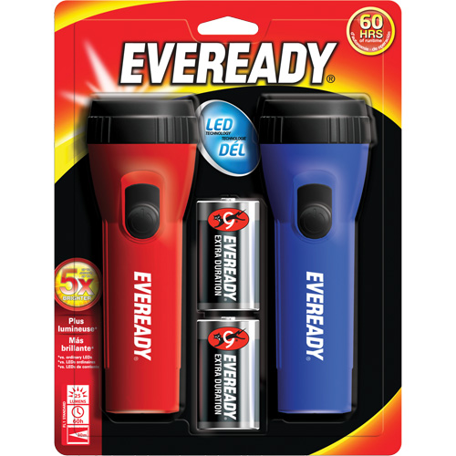 Trousse de lampe de poche &agrave; usage g&eacute;n&eacute;ral Eveready, DEL, 25 lumens, Piles D NTL Industrial