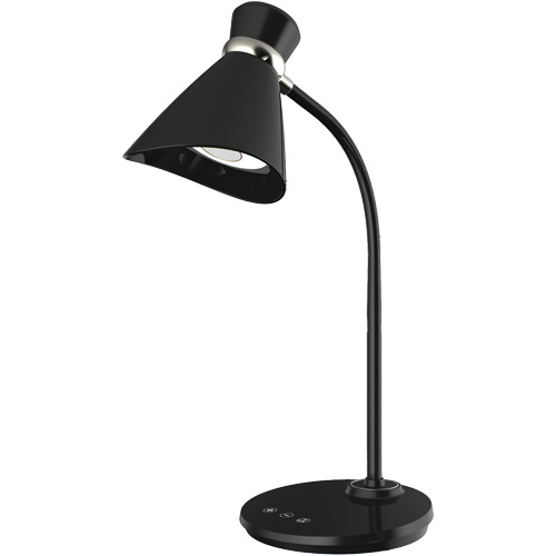 Desk Lamp, 6 W, LED, 16" Neck, Black NTL Industrial