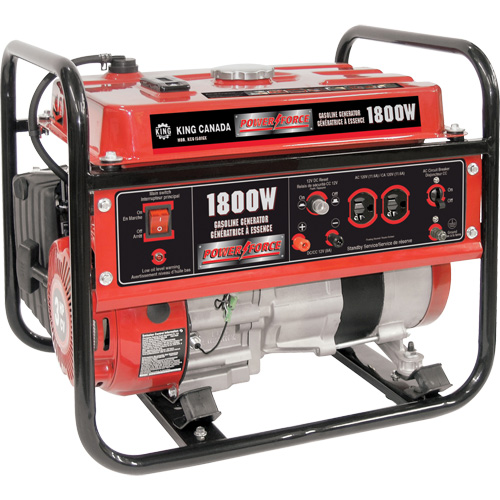 Gasoline Generator, 1800 W Surge, 1400 W Rated, 120 V, 7 L Tank NTL Industrial