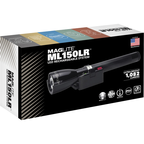 ML150LR(X) Fast-Charging Flashlight, LED, 1082 Lumens, Rechargeable Batteries NTL Industrial